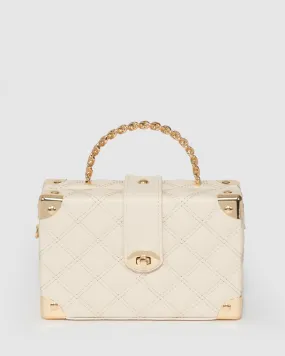 Ivory Kendal Chain Handle Trunk Bag