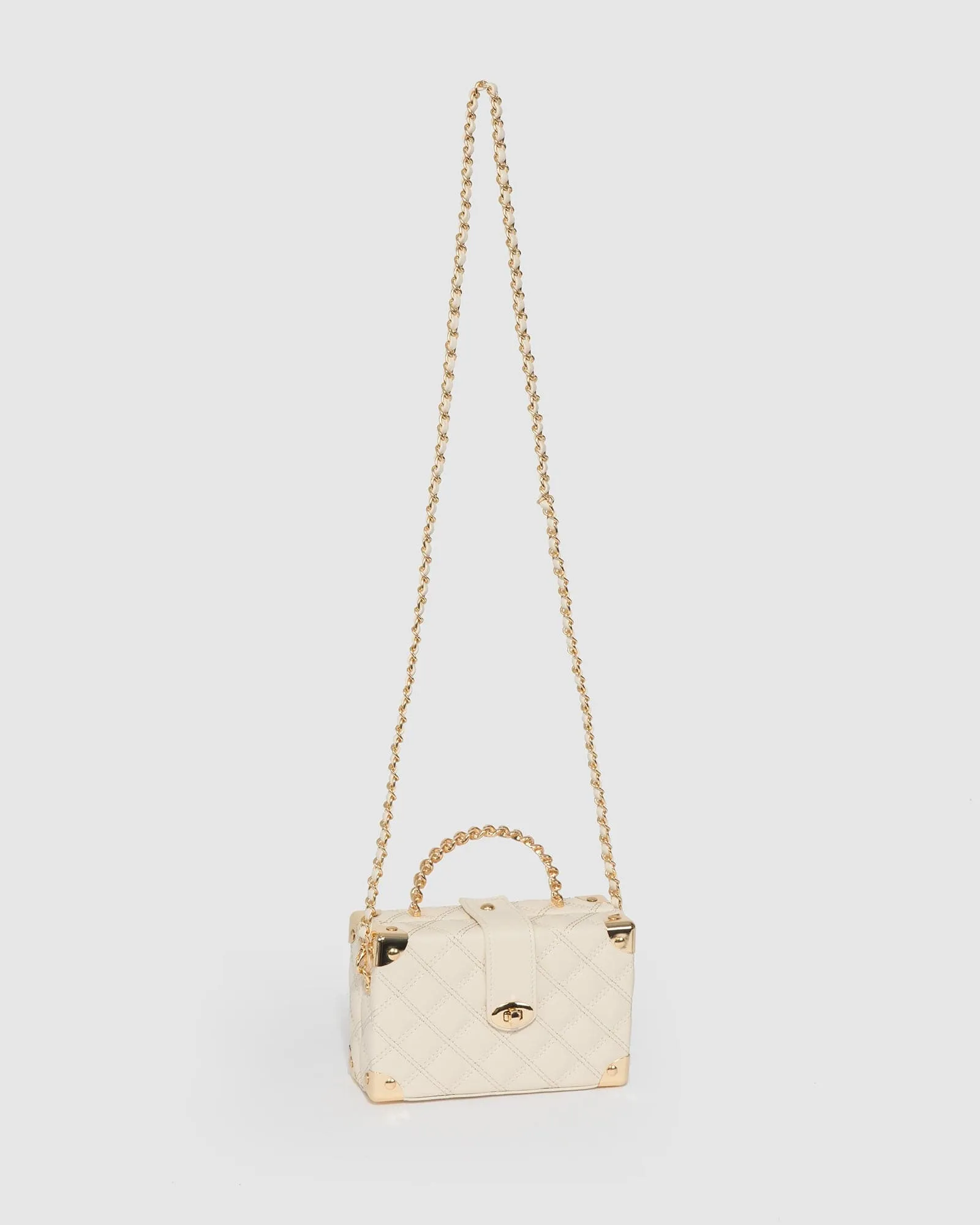 Ivory Kendal Chain Handle Trunk Bag