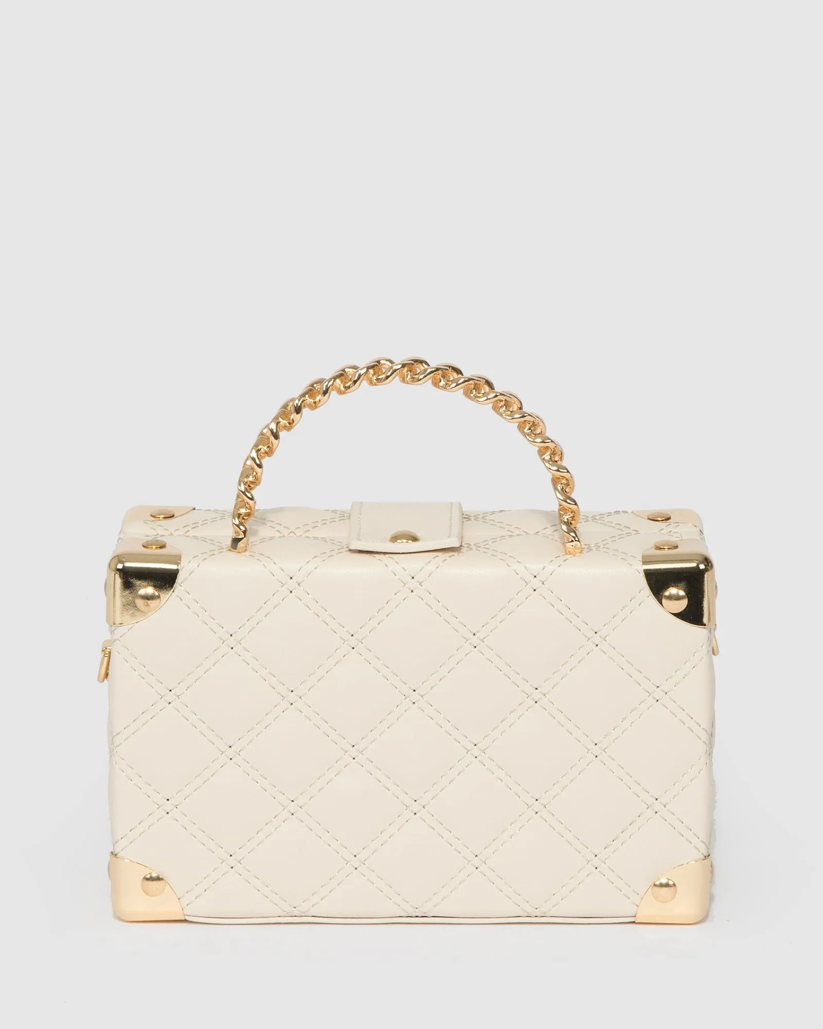 Ivory Kendal Chain Handle Trunk Bag