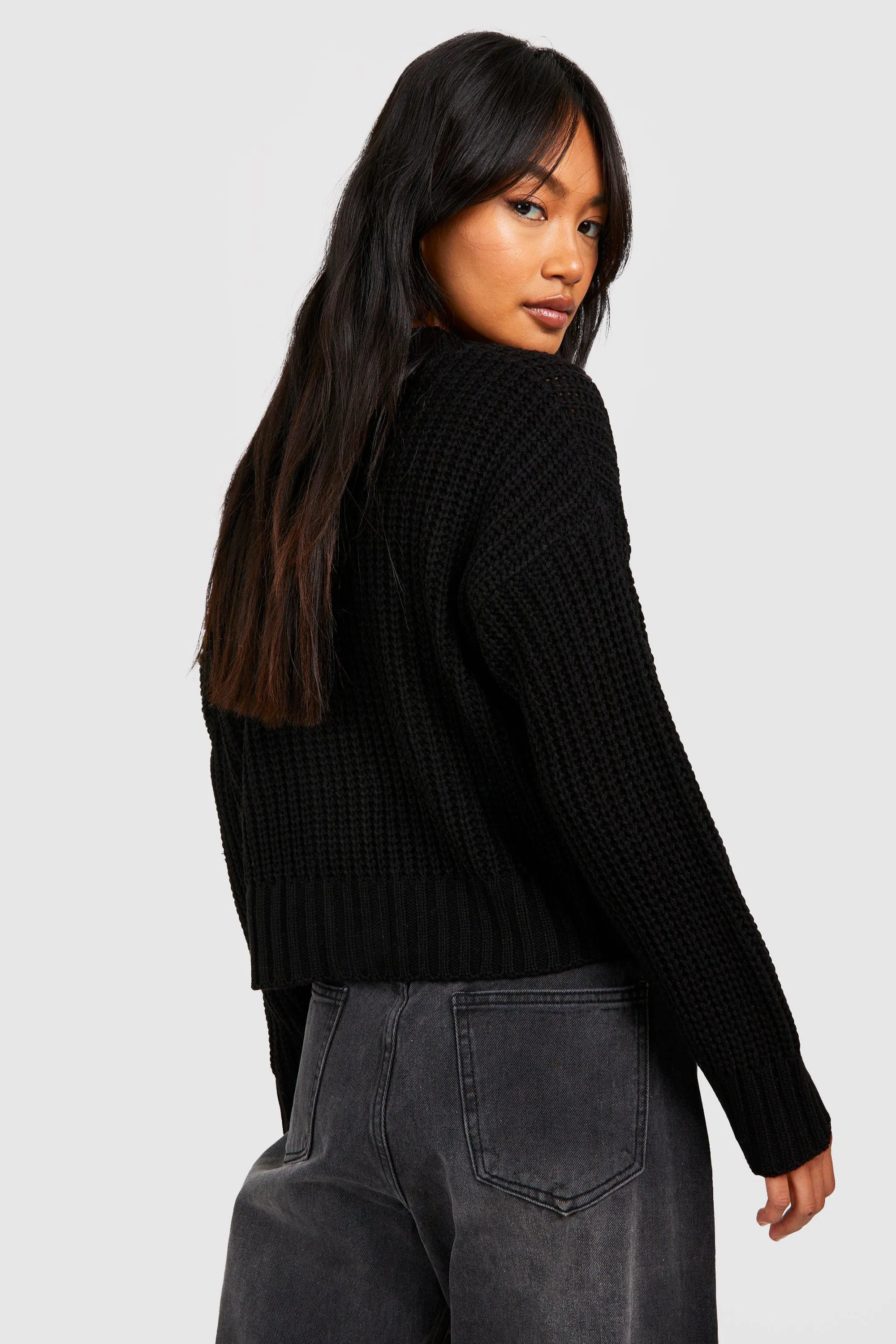 Button Up Crop Cardigan | Shop Jumpers & Cardigans Online - boohoo