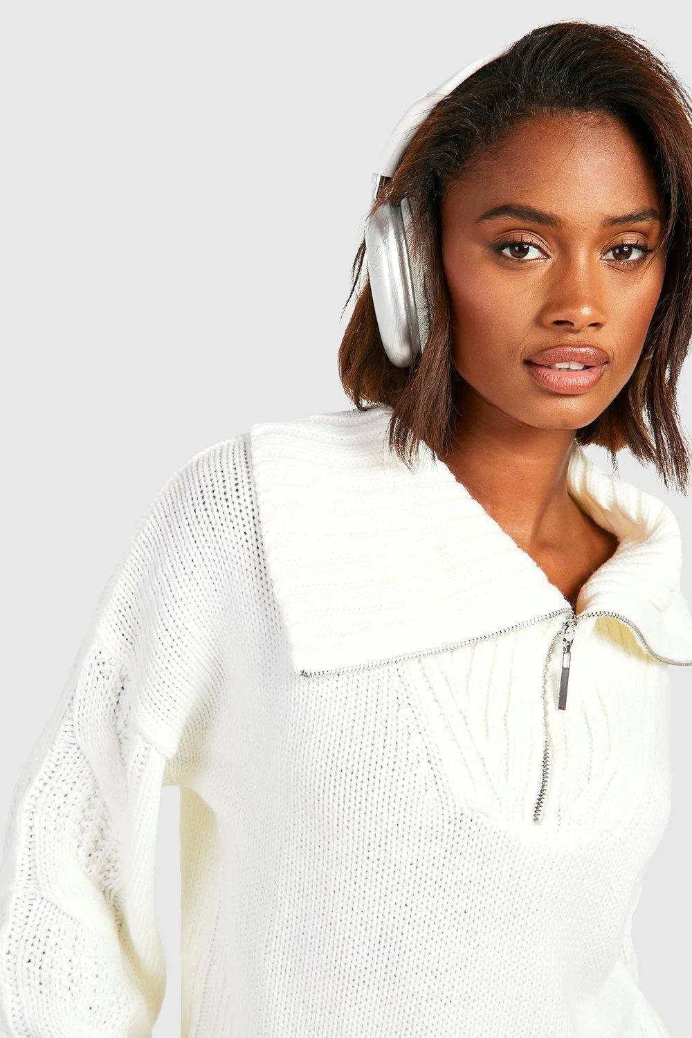 Half Zip Collared Jumper | Shop Jumpers & Cardigans at boohoo