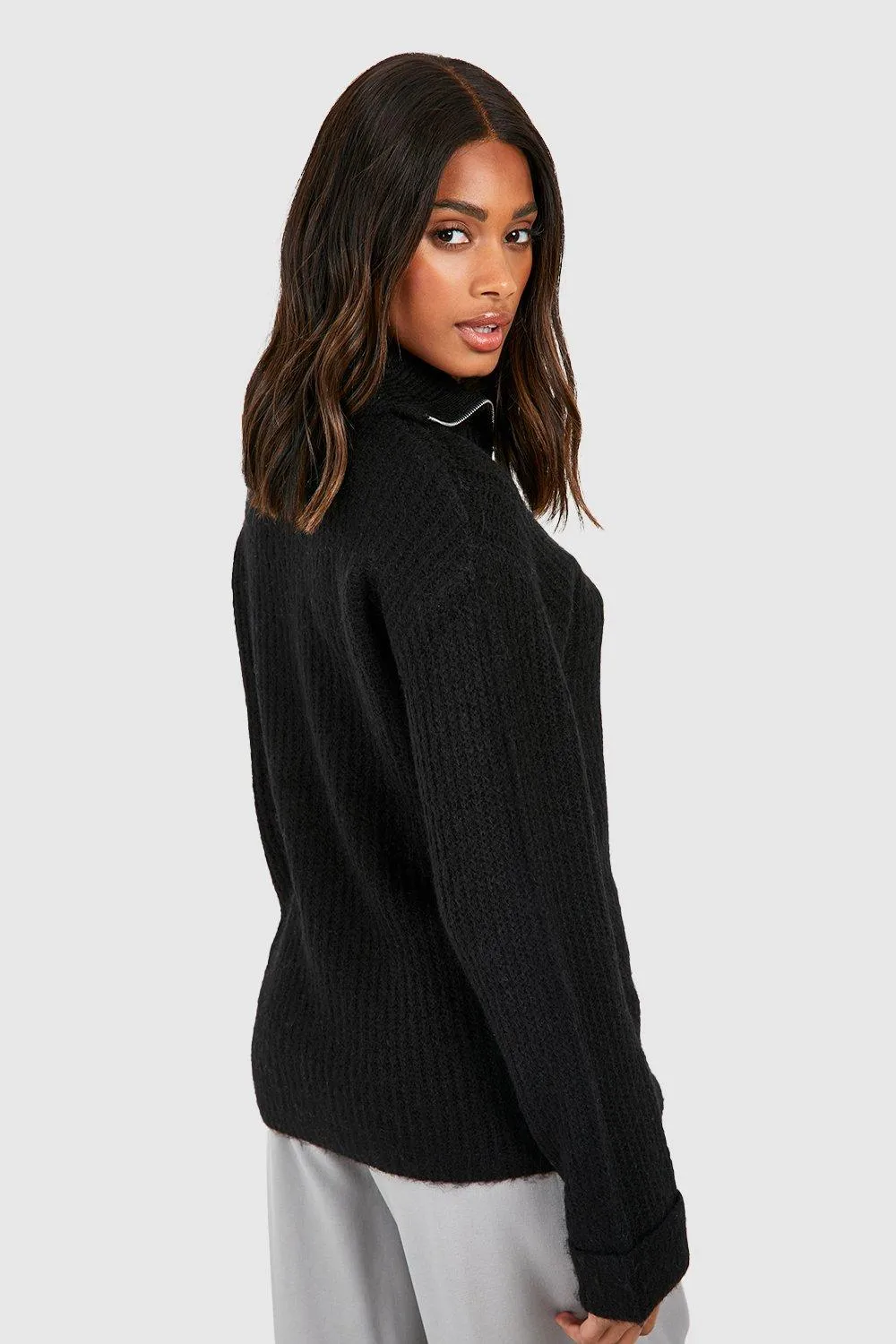 Shop Funnel Neck Jumpers & Cardigans at boohoo