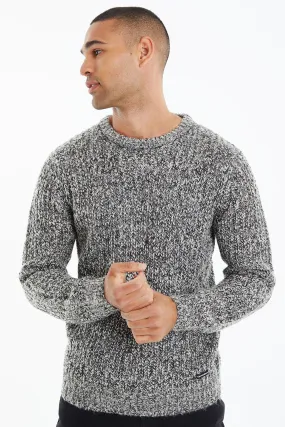 'Bucken' Twist Knitted Crew Neck Jumper Threadbare