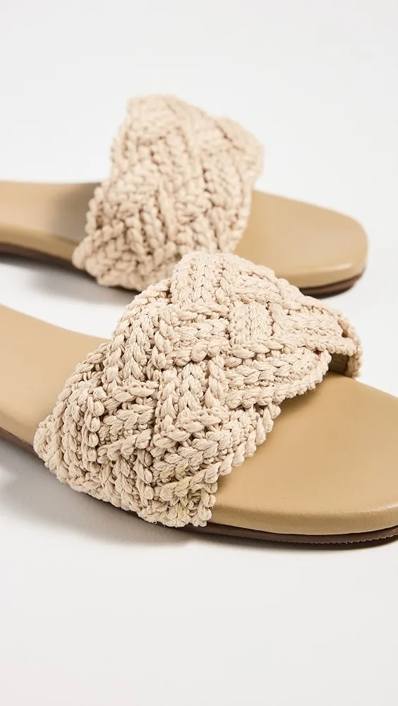 KAANAS   Pansy Chunky Braided Slides 