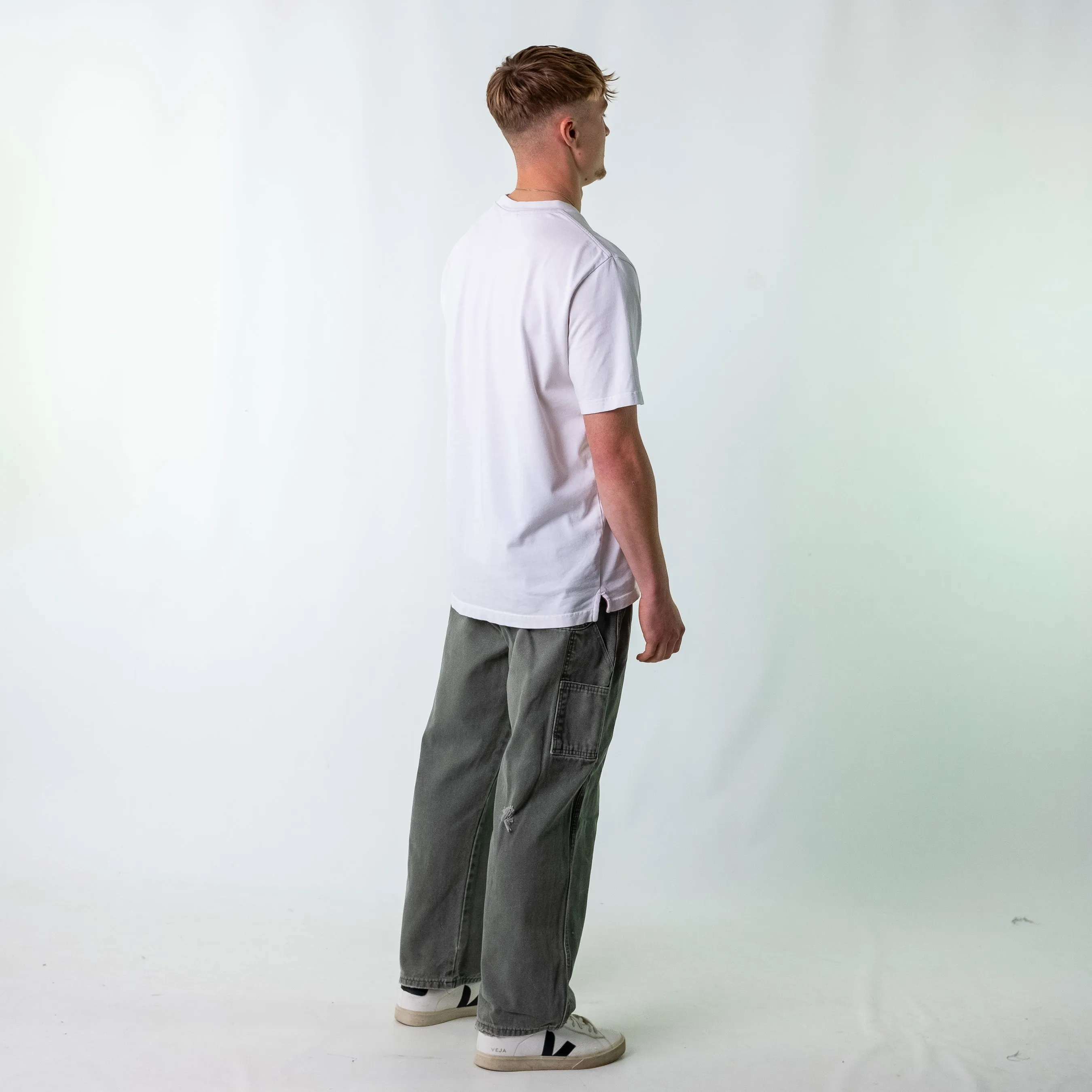 Khaki Green 90s Dickies Denim Carpenter Jeans Baggy Pants (40x30)