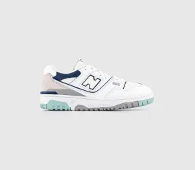 Kids New Balance BB550 Gs White Grey Blue Trainers - Children's New Balance BB550 Gs White Grey Blue Sneakers