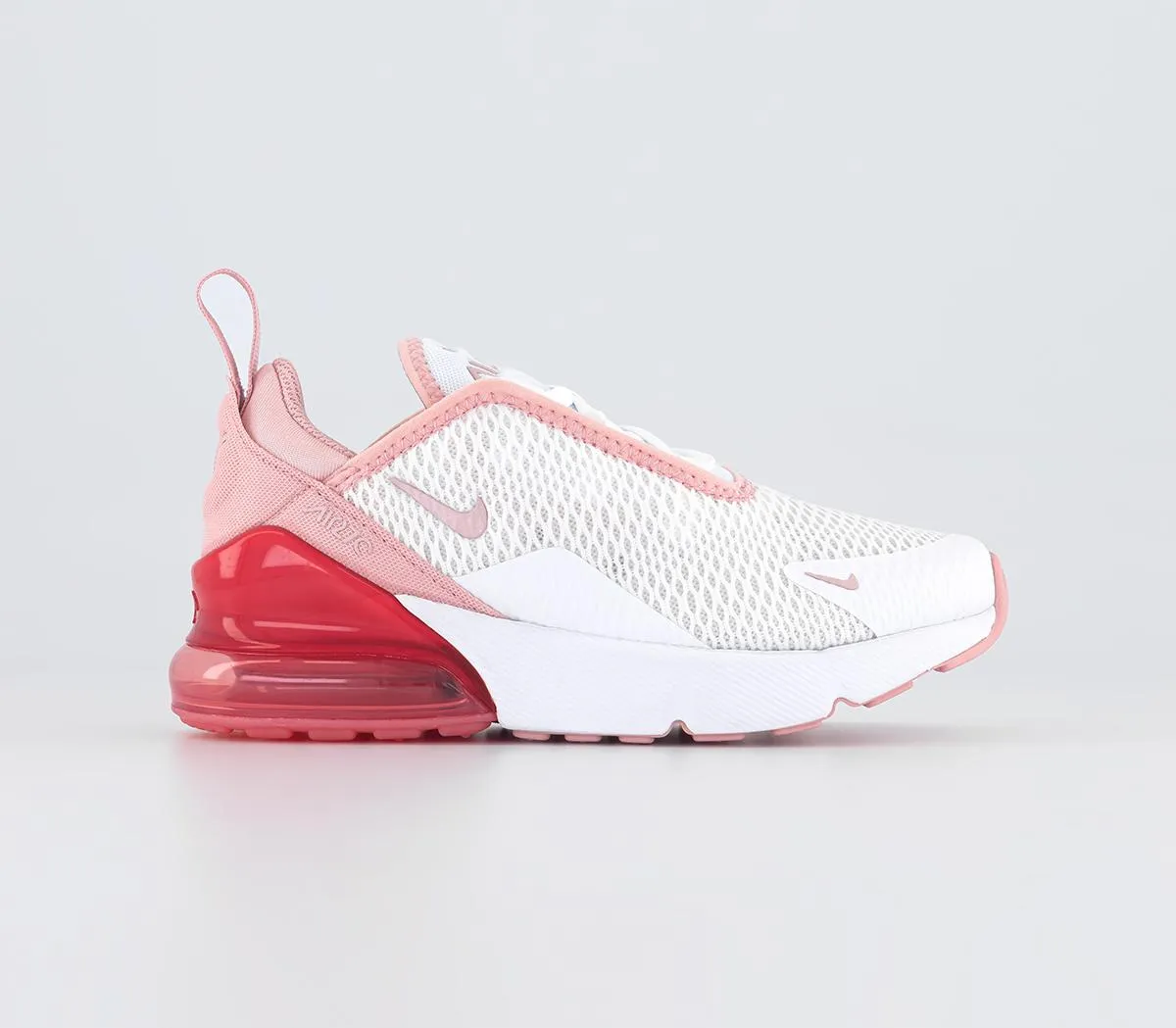 Nike Air Max 270 Kids White Pink Glaze Pink Salt Youth UK Size 10.