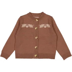 Knit Cardigan Acorn - vintage rose