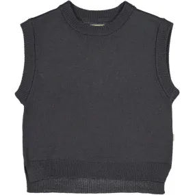 Knit Vest Cuba - black granite