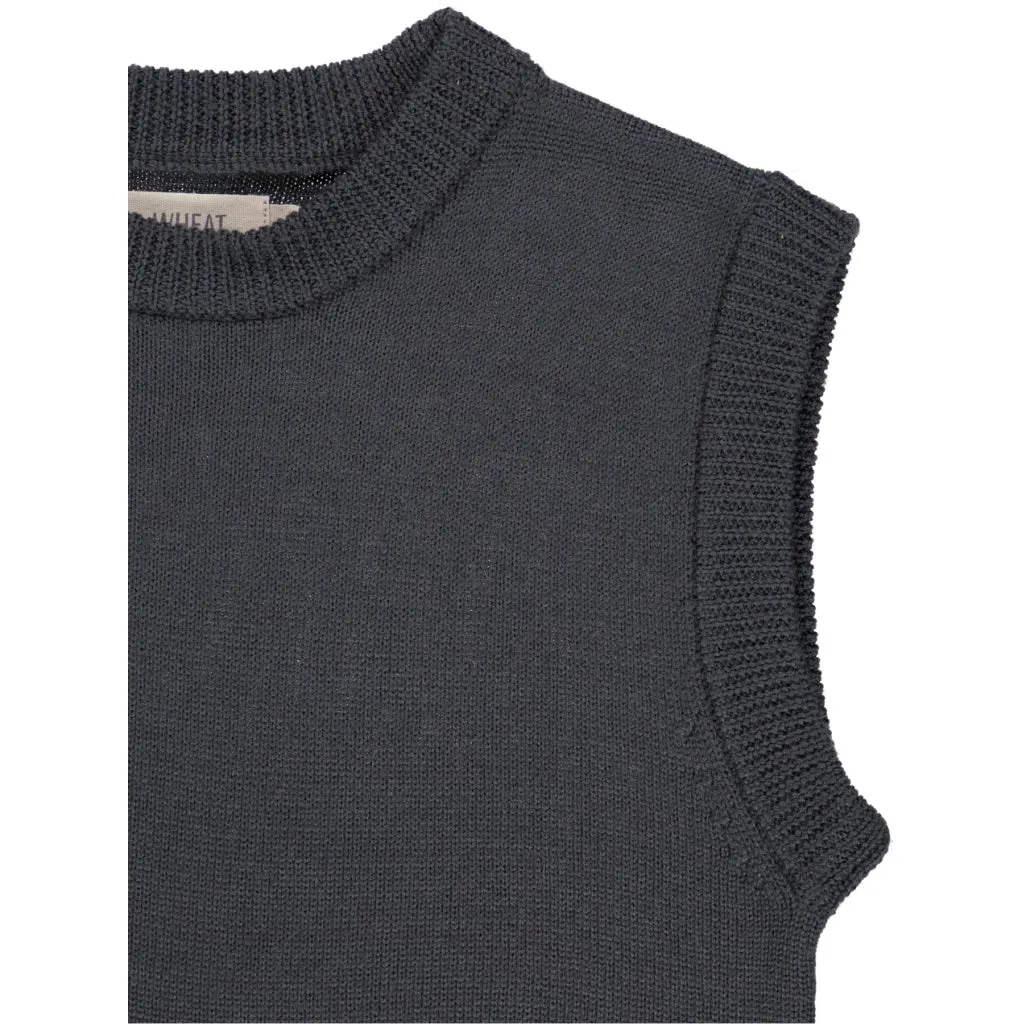 Knit Vest Cuba - black granite