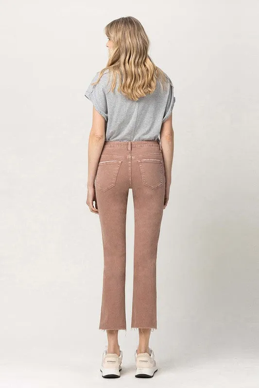 Larisa Mid Rise Stretch Straight Leg Jeans