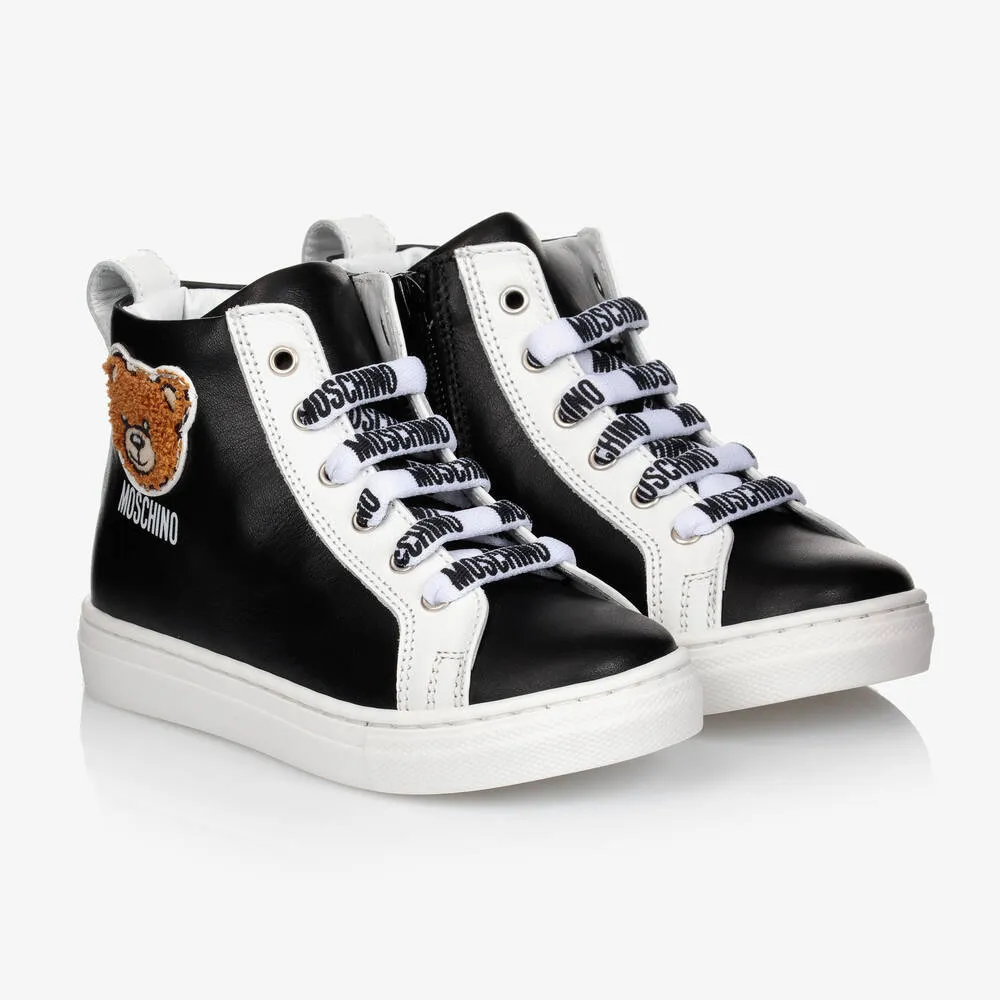 Leather High-Top Logo Trainers