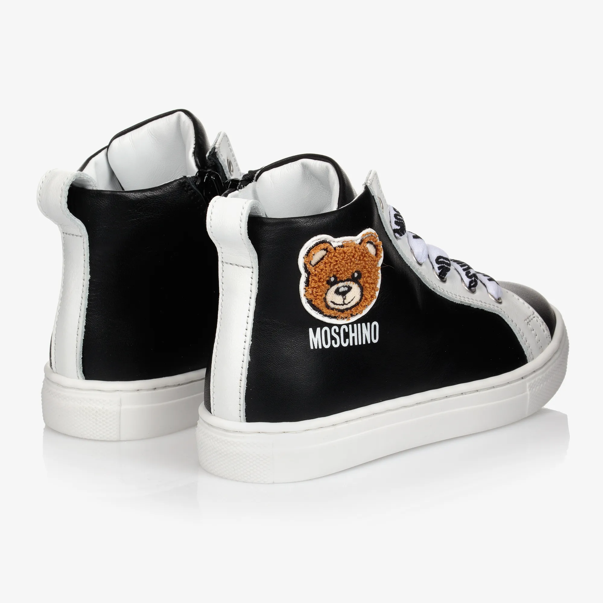 Leather High-Top Logo Trainers