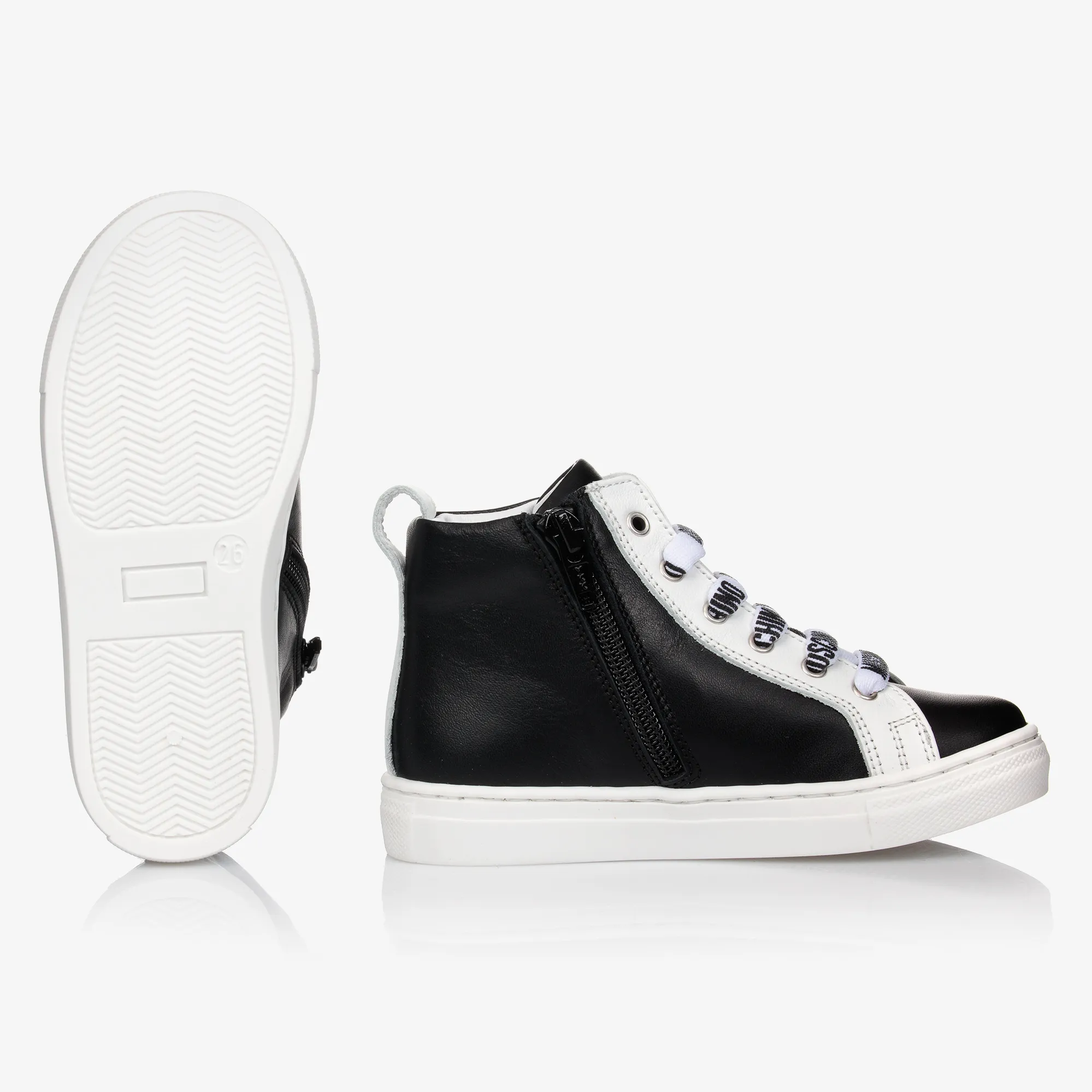 Leather High-Top Logo Trainers