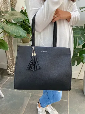 Versatile Faux Leather Tassel Bag