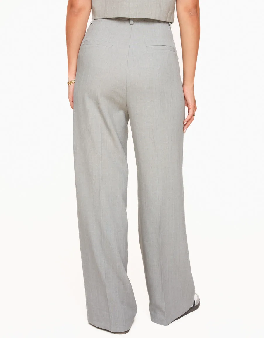 Light Grey Wide Leg Trousers