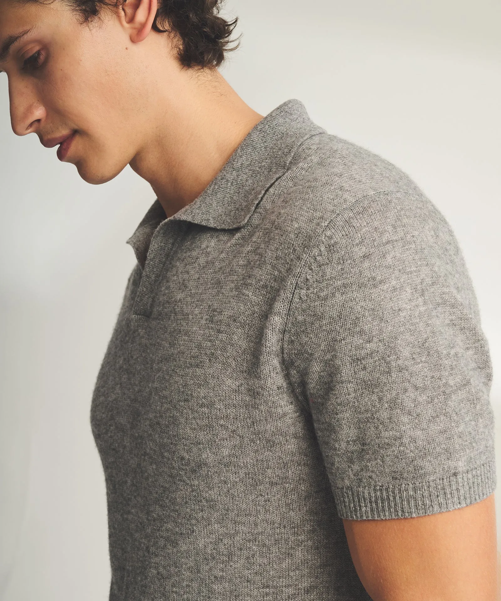 Lightweight Cashmere Short Sleeve Polo