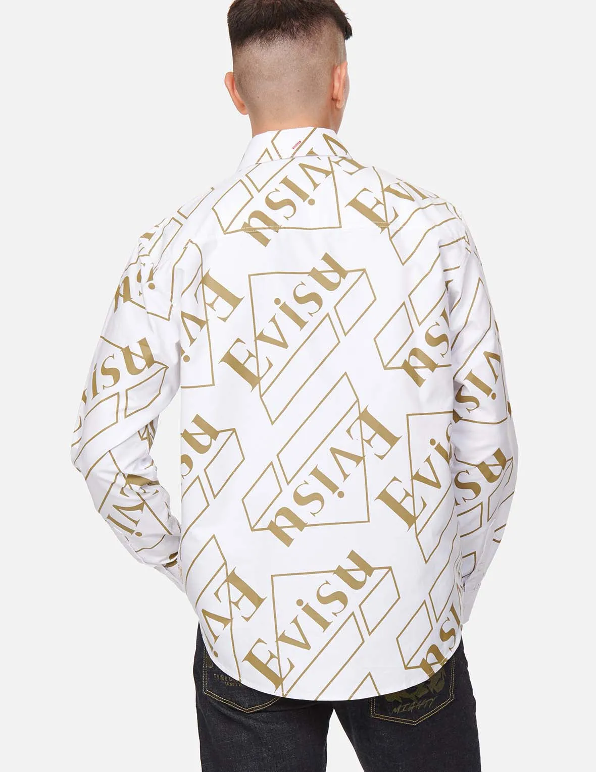 Logo Monogram Print Oxford Shirt