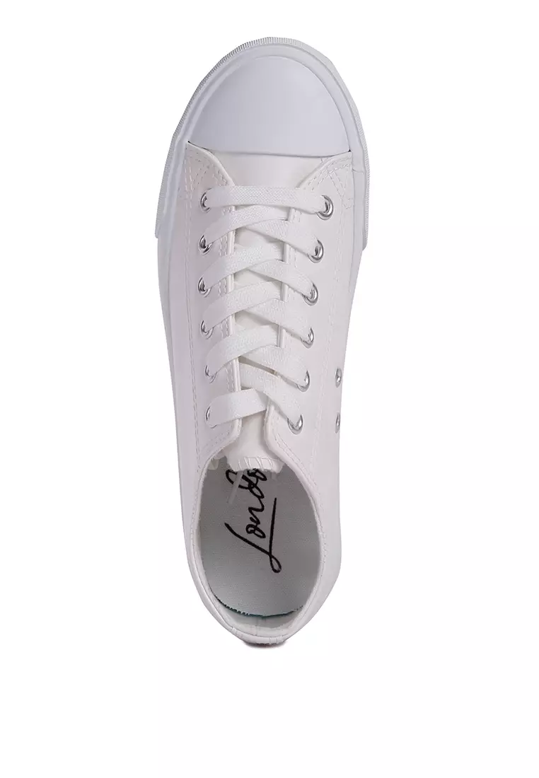 London Rag White Canvas Sneakers