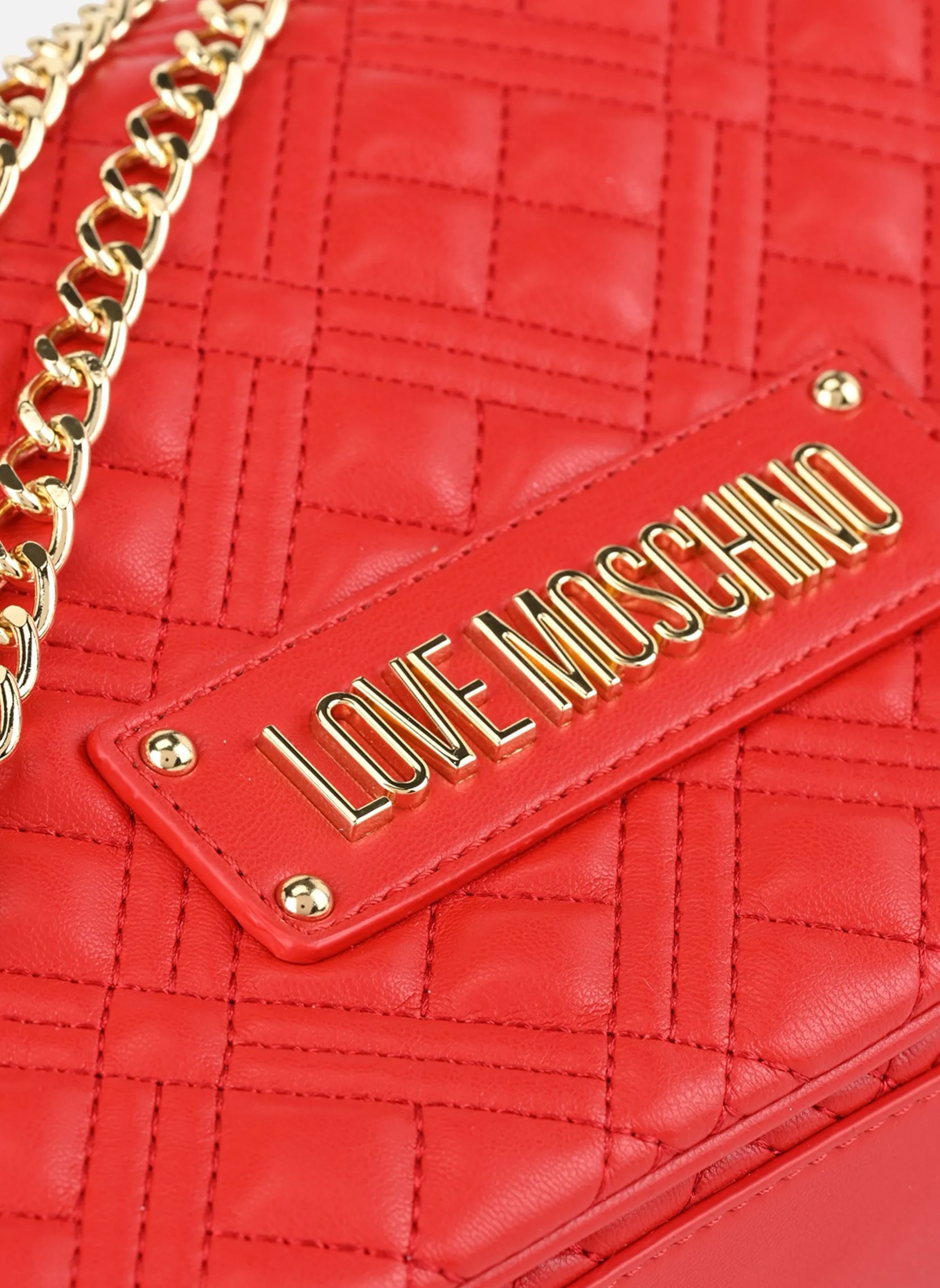 Red Quilted Bag JC4230PP0I by Love Moschino