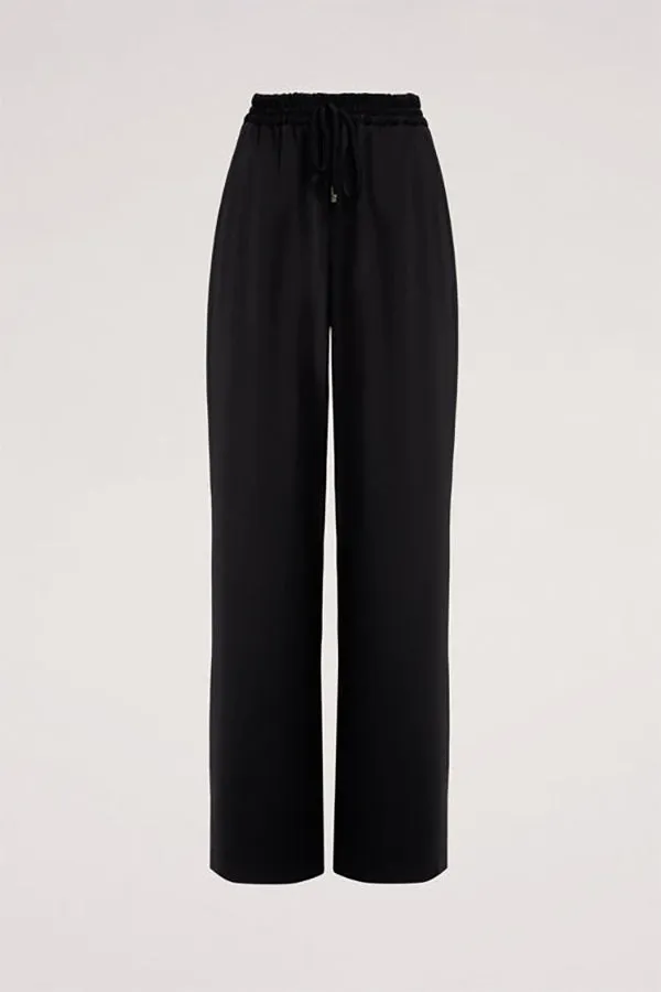 Luisa Spagnoli ANGELICA C BLACK DRAWSTRING TROUSERS