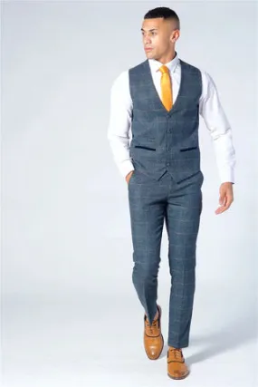 Marc Darcy Scott Blue Suit Trousers