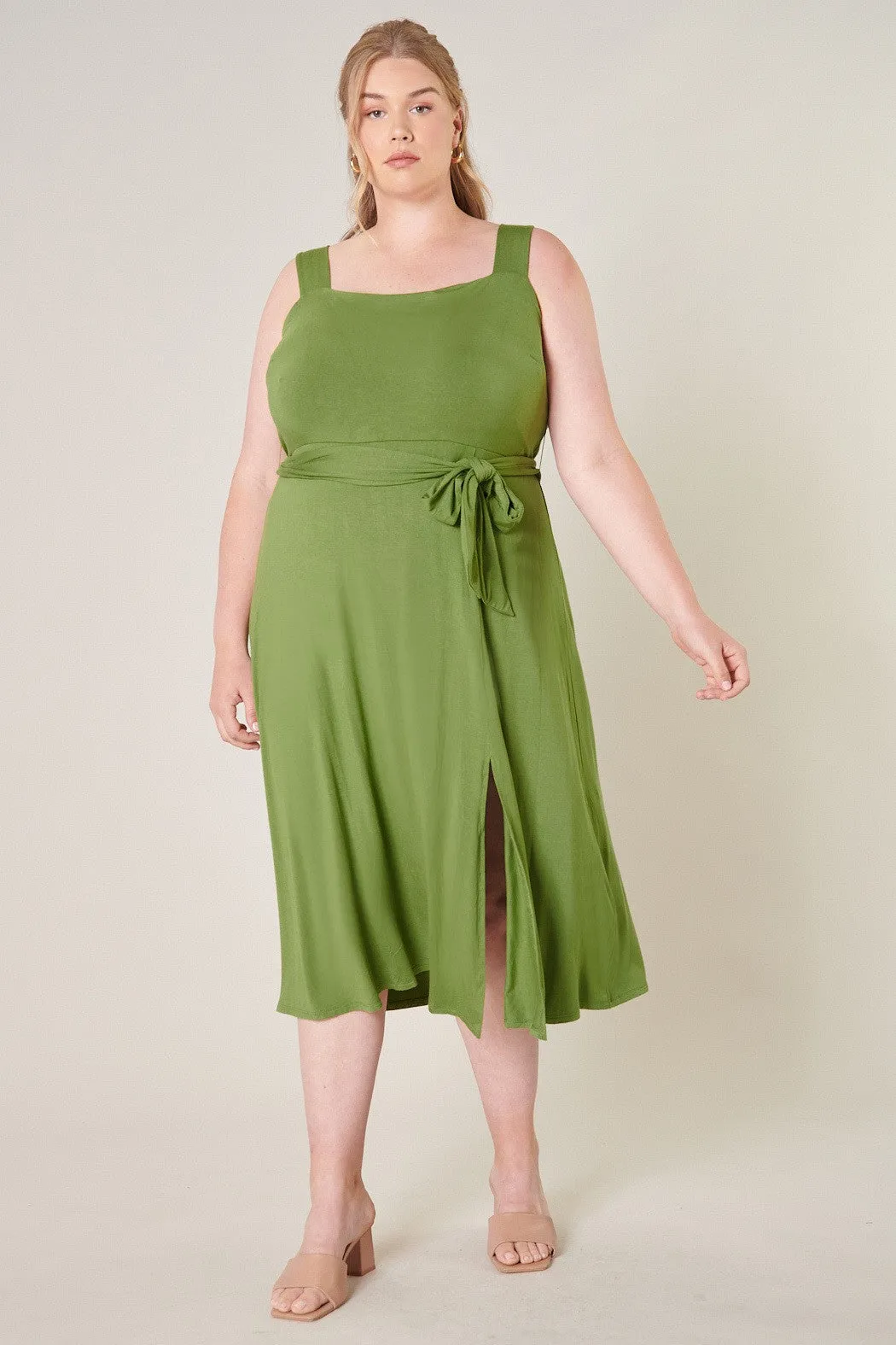 Mariana Midi Sleeveless Jersey Knit Dress Curve