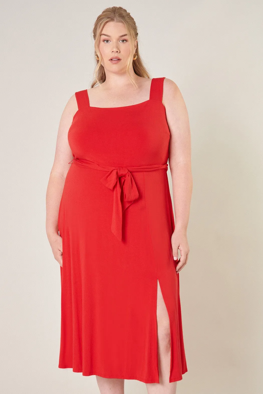 Mariana Midi Sleeveless Jersey Knit Dress Curve