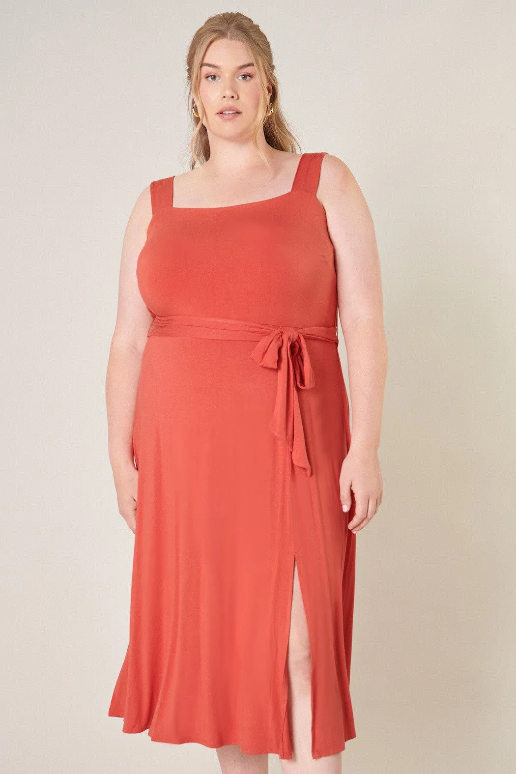 Mariana Midi Sleeveless Jersey Knit Dress Curve