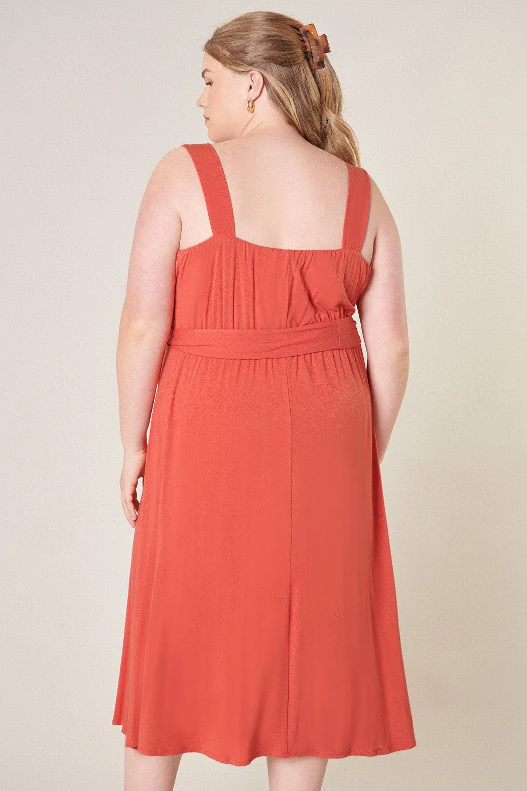 Mariana Midi Sleeveless Jersey Knit Dress Curve