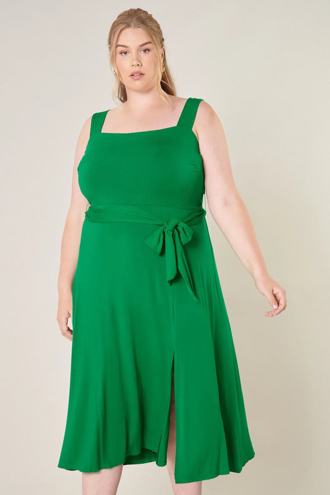 Mariana Midi Sleeveless Jersey Knit Dress Curve