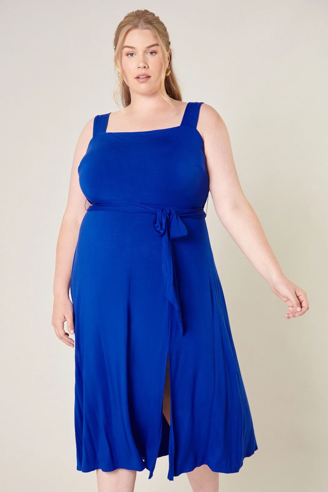 Mariana Midi Sleeveless Jersey Knit Dress Curve