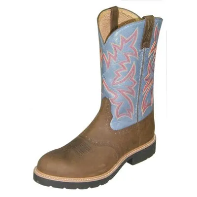 MCW0002 Twisted X Men's Cowboy SR Work Boots - Saddle/Denim