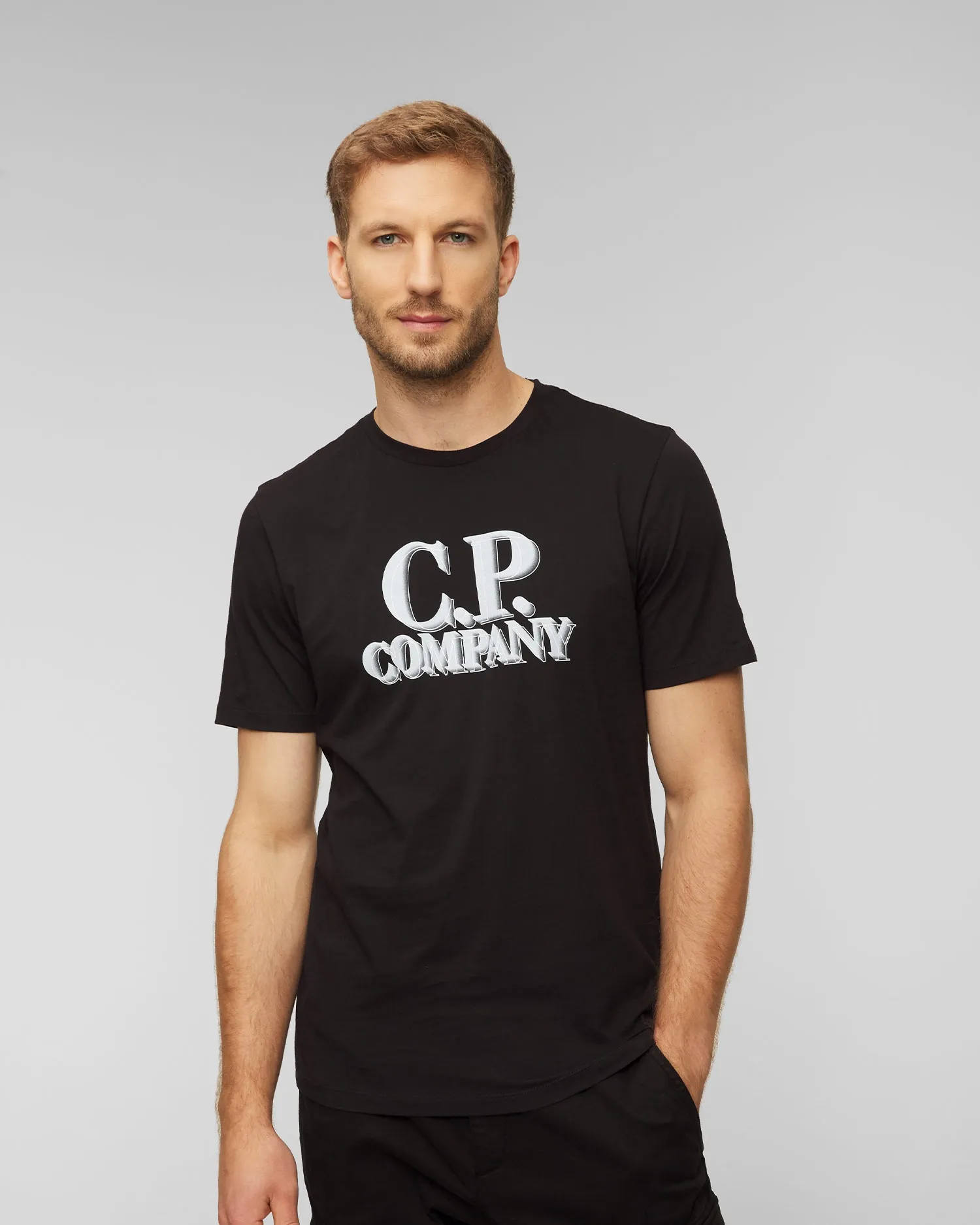 Men's black t-shirt C.P. Company 15cmts238a005100w-999