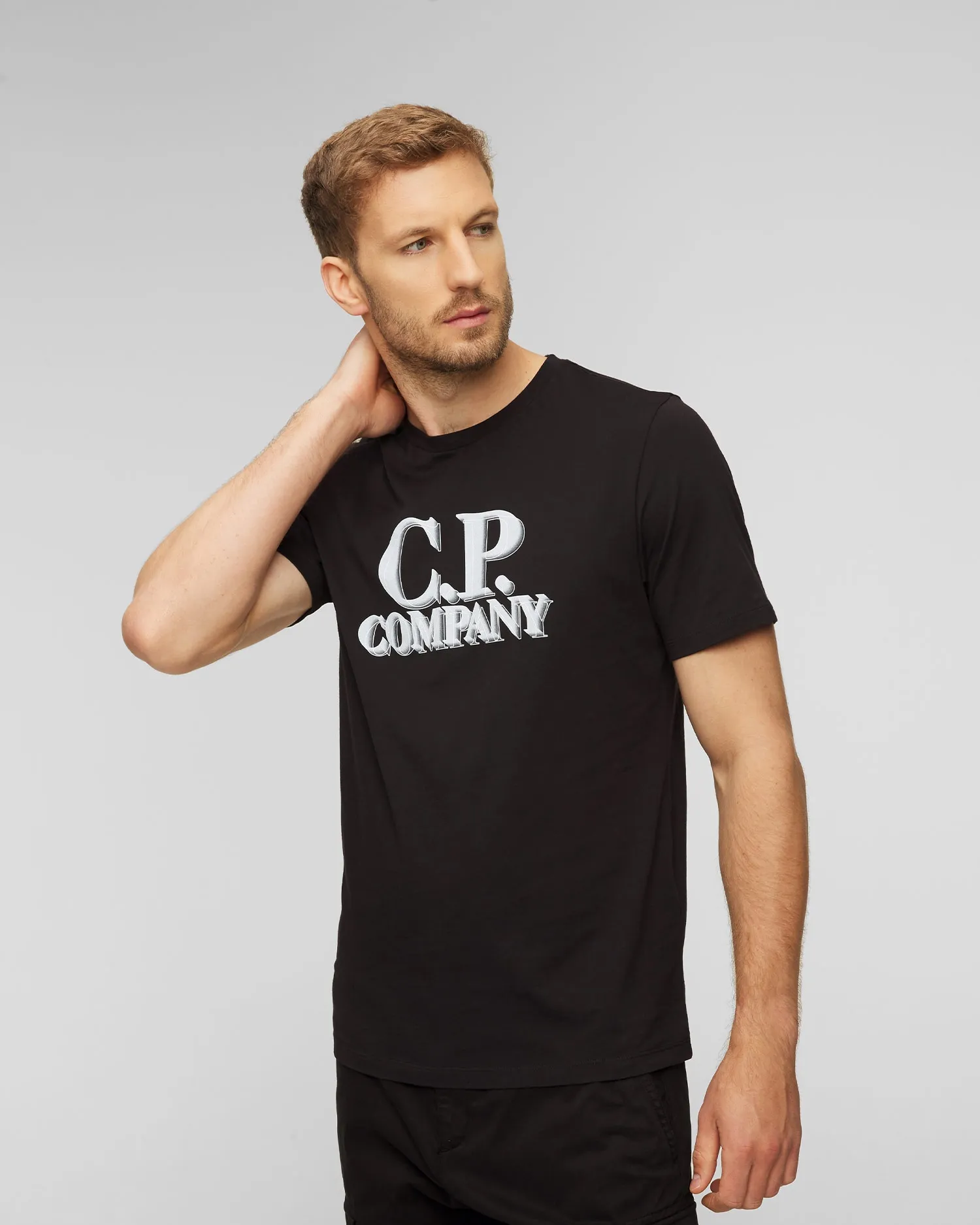 Men's black t-shirt C.P. Company 15cmts238a005100w-999