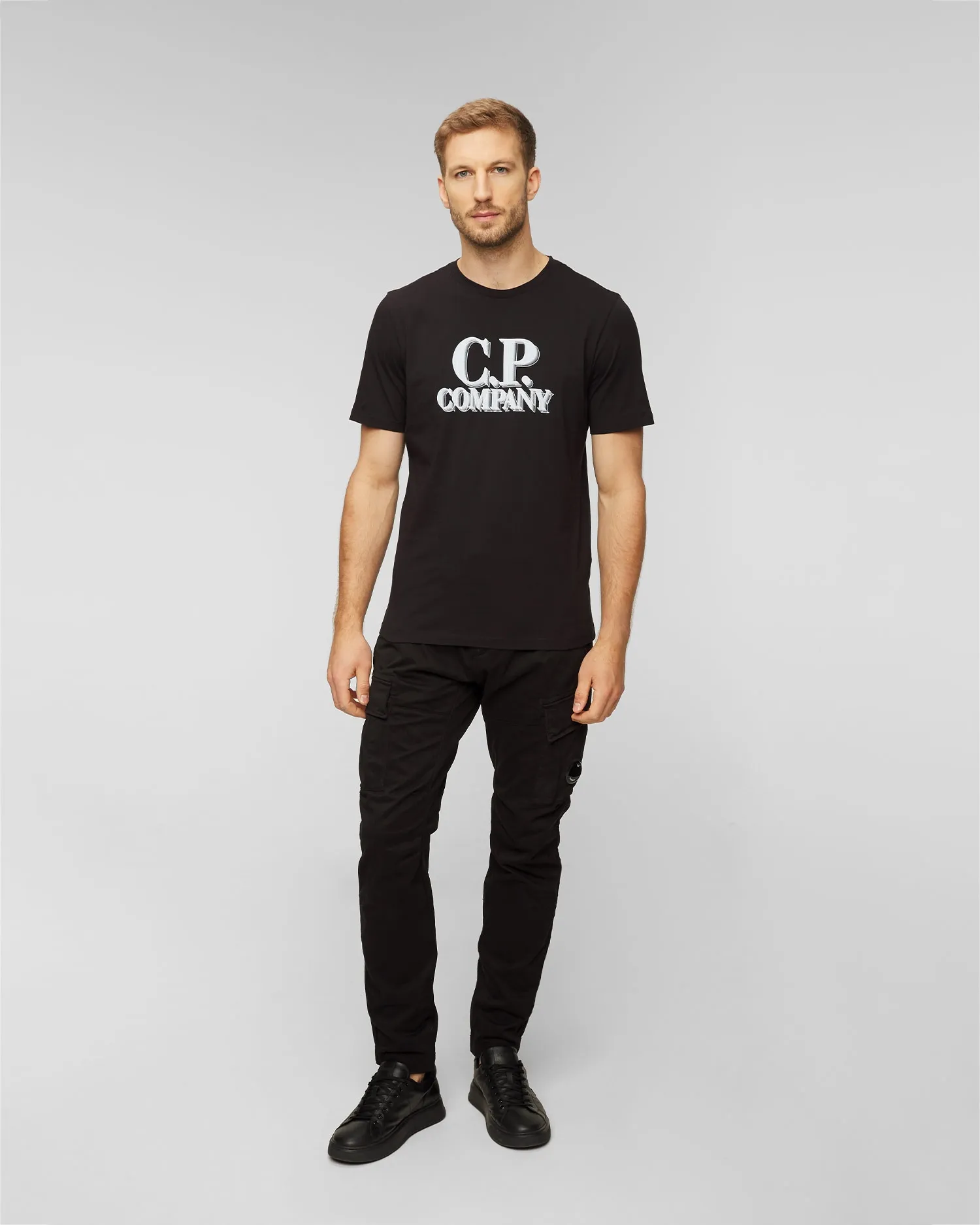 Men's black t-shirt C.P. Company 15cmts238a005100w-999