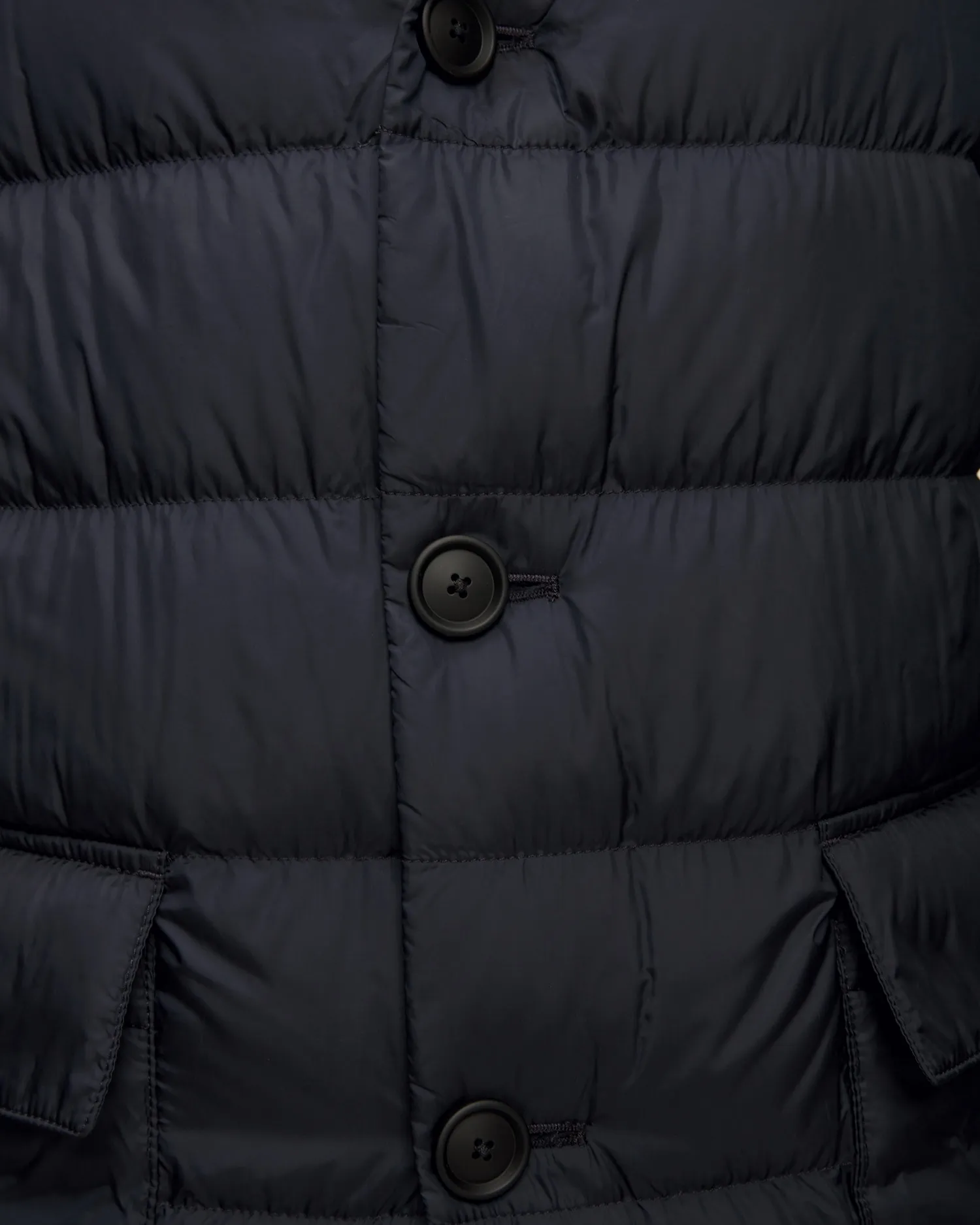 Men's navy blue down coat with hood Hugo Boss 50496174-405