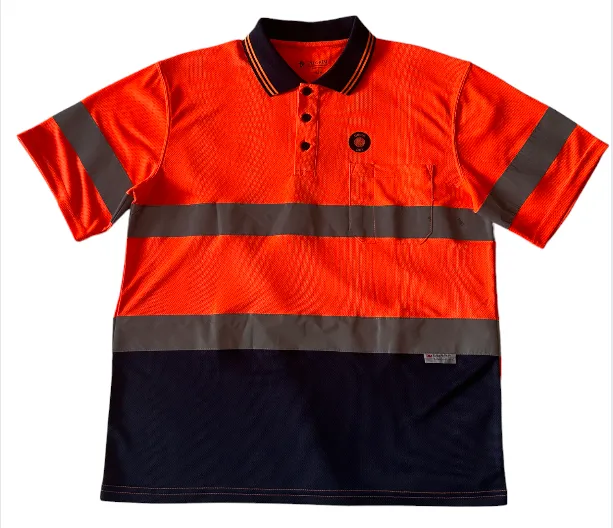 Mens Hi-Vis Taped Short Sleeve Polo Shirt