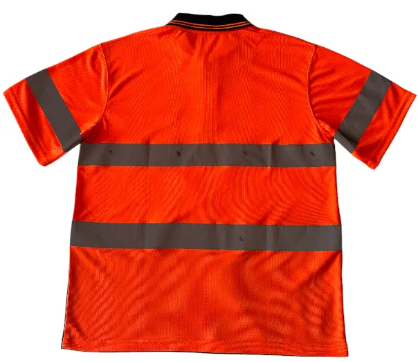 Mens Hi-Vis Taped Short Sleeve Polo Shirt