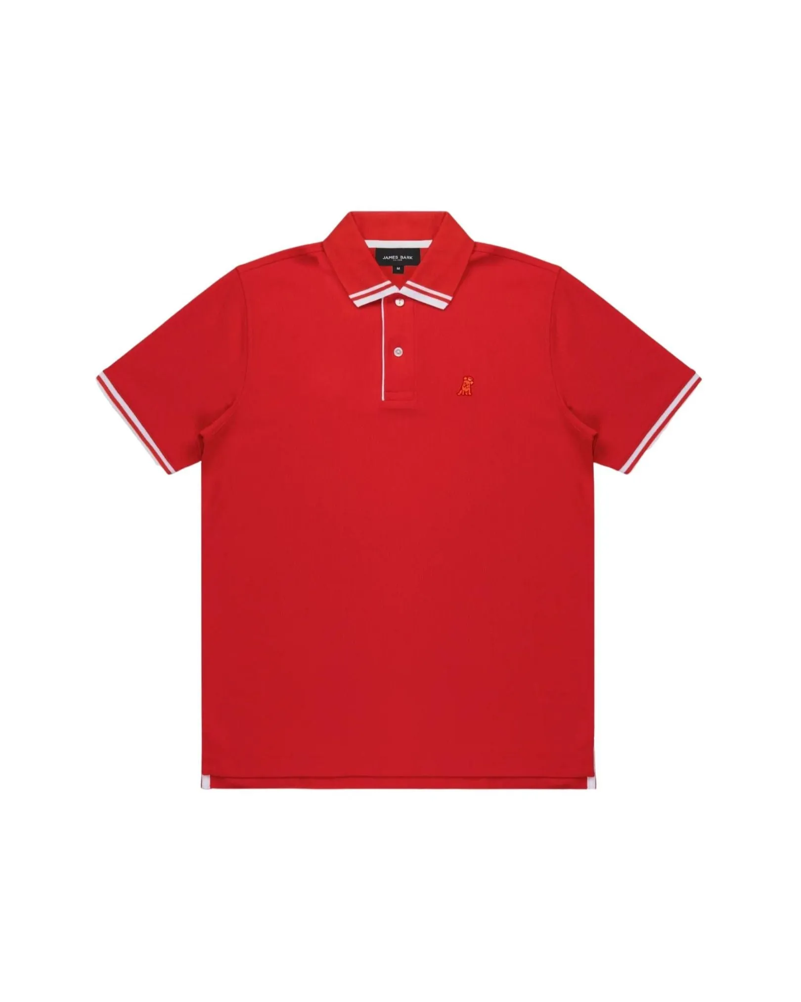 Men's Striped Accents Pique Polo Shirt - Risk Red A206