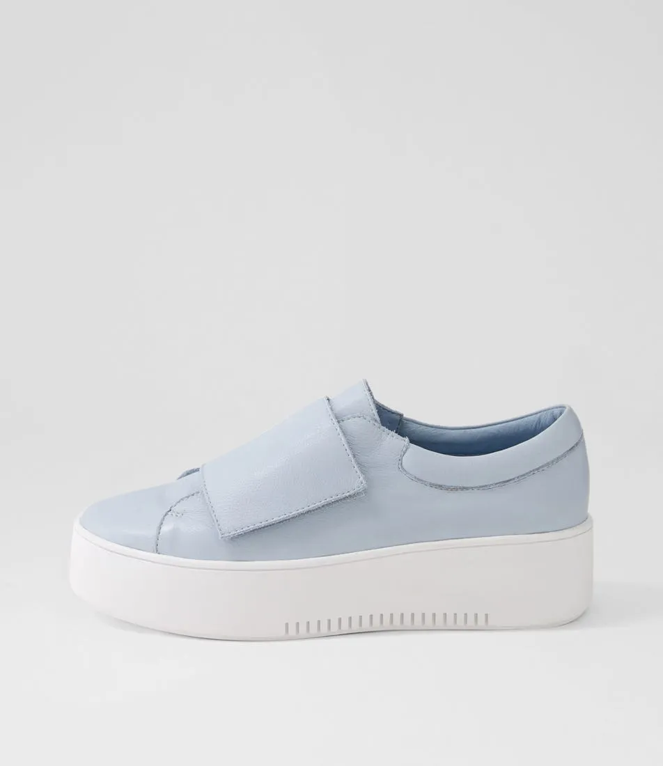 MIDAS Whispa Denim White Leather Sneakers