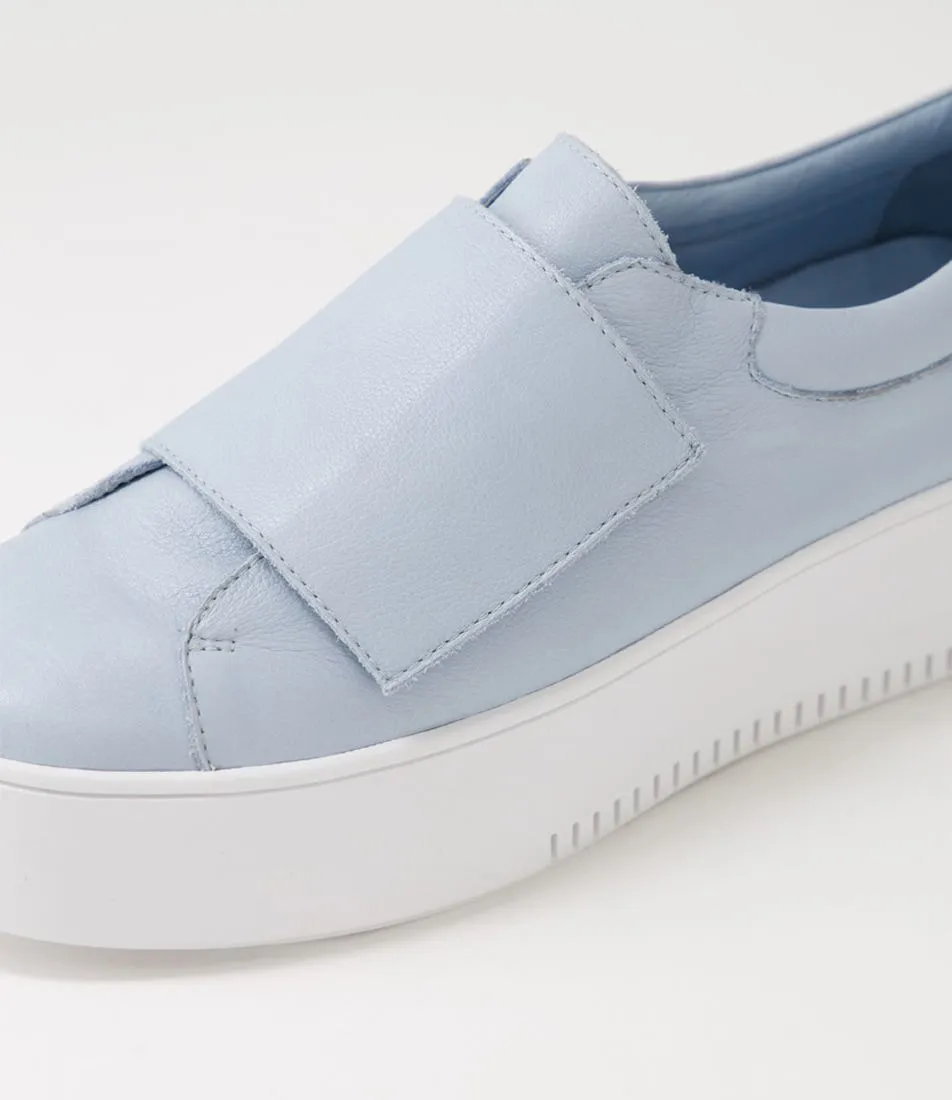 MIDAS Whispa Denim White Leather Sneakers