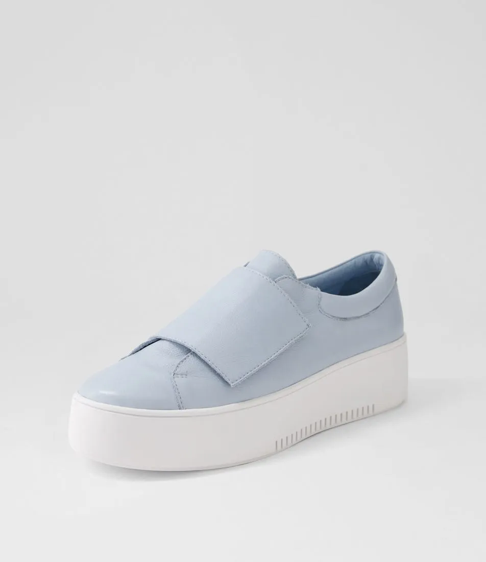 MIDAS Whispa Denim White Leather Sneakers