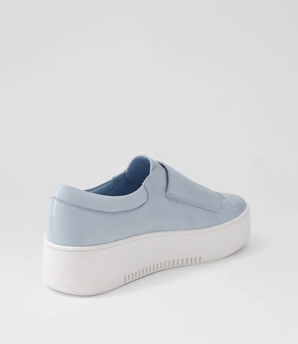 MIDAS Whispa Denim White Leather Sneakers