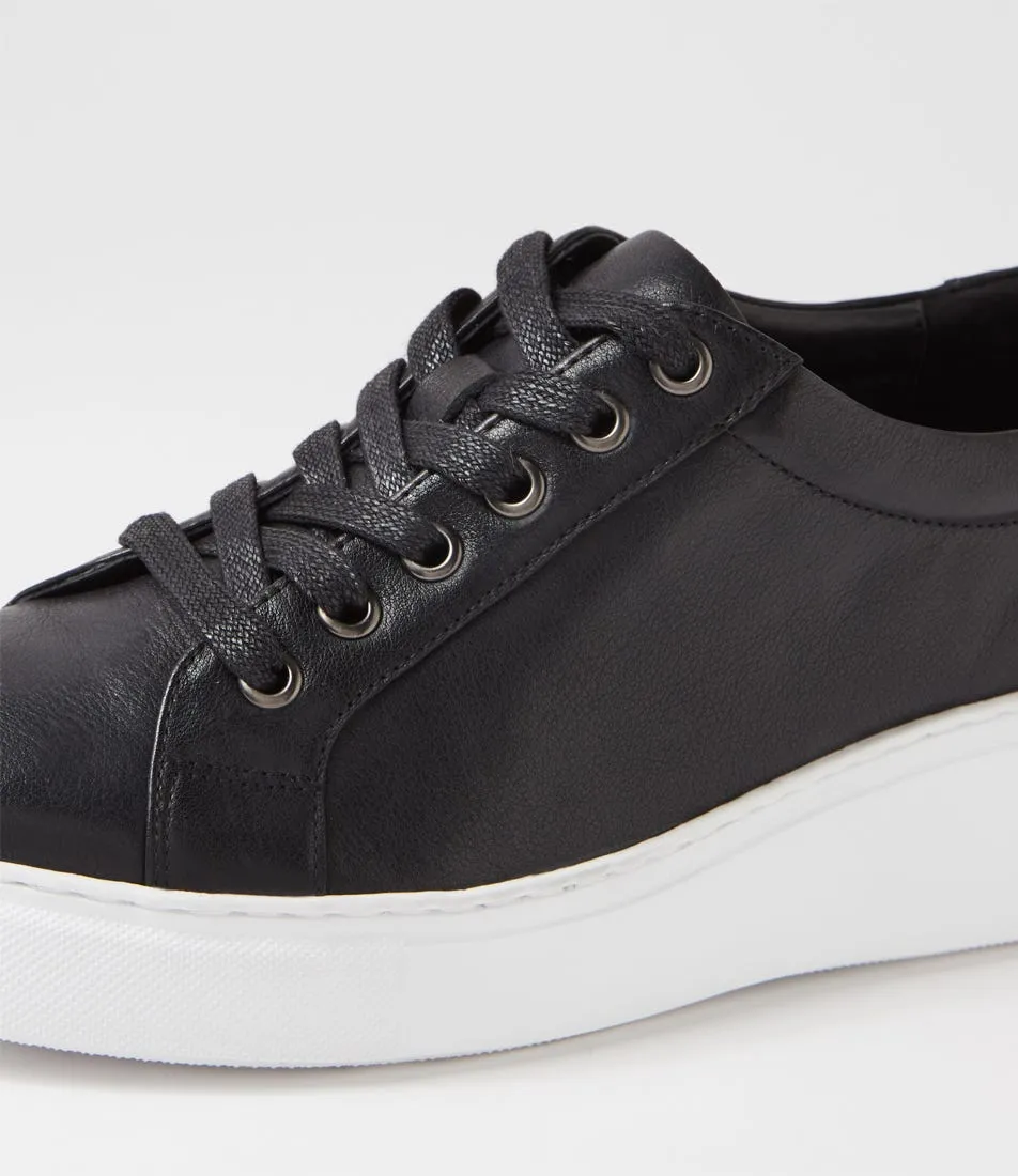 MIDAS Yejer Black White Leather Sneakers