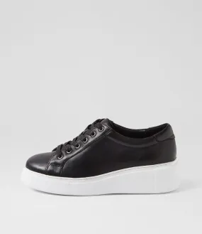 MIDAS Yejer Black White Leather Sneakers