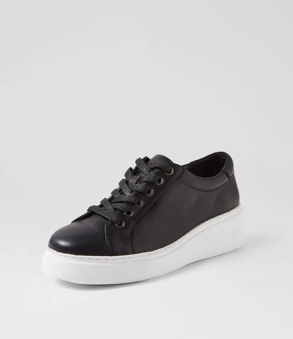 MIDAS Yejer Black White Leather Sneakers