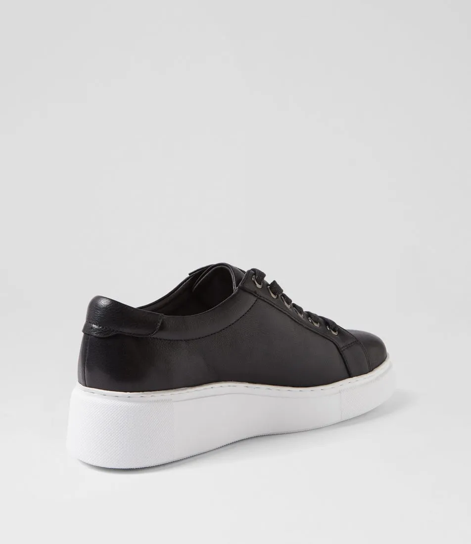 MIDAS Yejer Black White Leather Sneakers