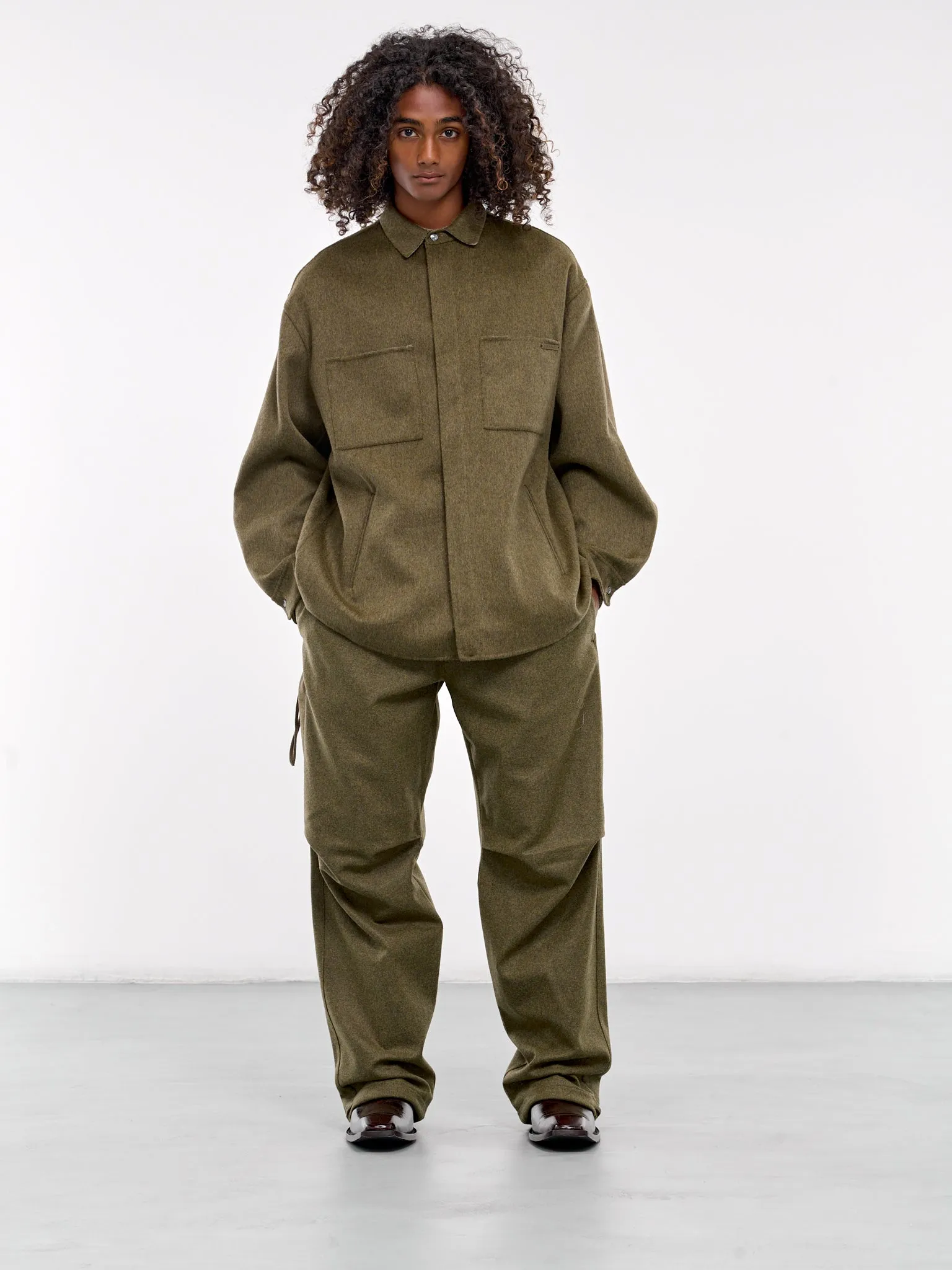 Military Trousers (MTR09-FAW02-GREEN-MELANGE)