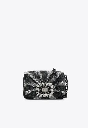 Mini Viv' Choc Rhinestone-Embellished Shoulder Bag